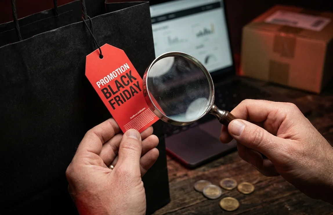 Vérification à la loupe des conditions d’une promotion Black Friday.